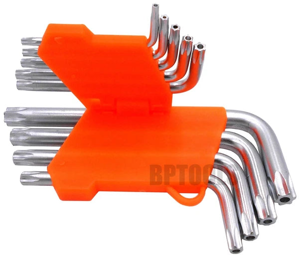 9pc Tamper Resistant Star Torx T10 T15 T20 T25 T27 T30 T40 T45 T50 L Wrench