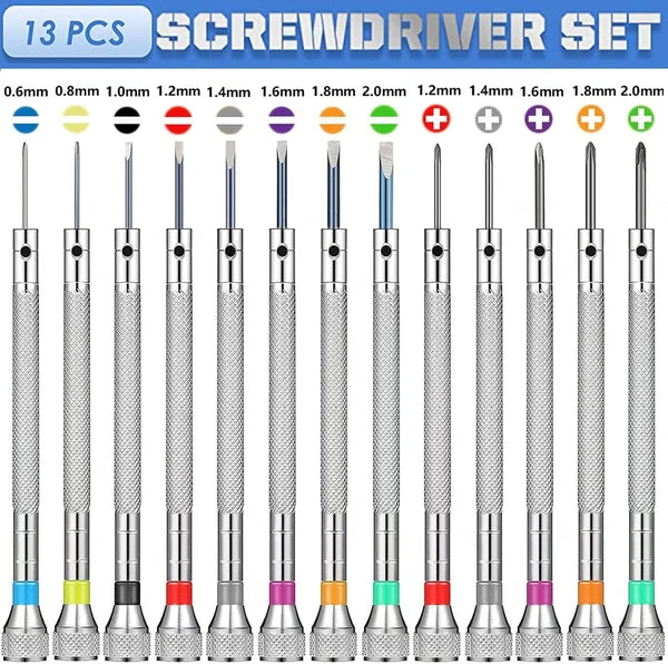 13PCS Professional Watch Screwdriver Set, AOMISIV Micro Precision Glasses Repair