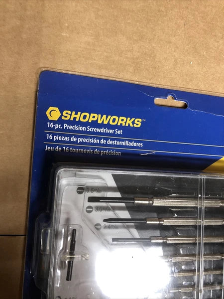 Shopworks 16pc Precision Screwdriver Set Brand New
