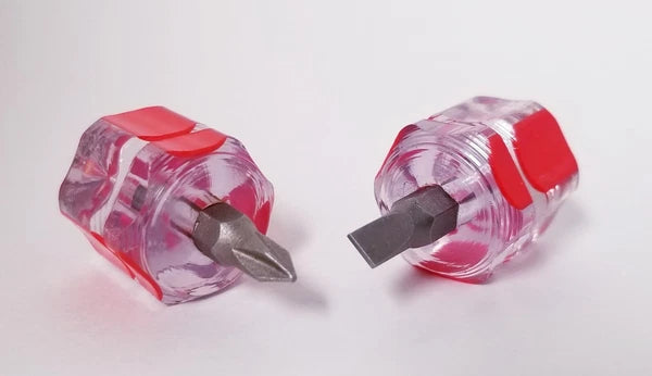 2pcs SET MINI SHORT STUBBY PHILLIPS SLOTTED SCREWDRIVER TOOL KIT SET USEFUL