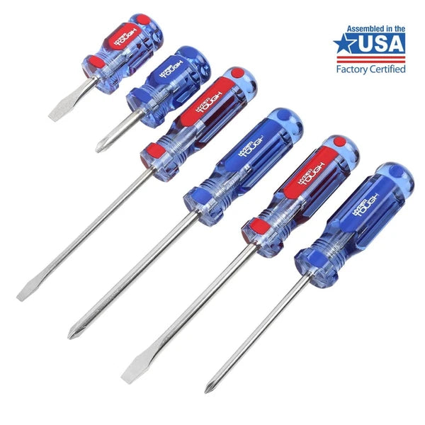 6-Piece Phillip and Slotted Screwdriver Set with Acetate Handle, 935G6C
