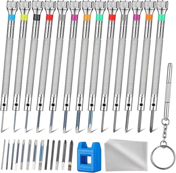 13PCS Professional Watch Screwdriver Set, AOMISIV Micro Precision Glasses Repair