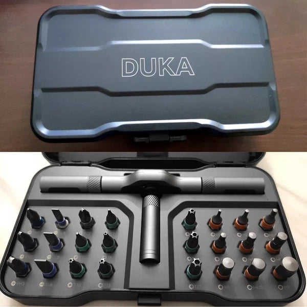DUKA 24 in 1 Multi-Purpose Ratchet  Screwdriver Bits Set DIY Toolbox C1W6Cn