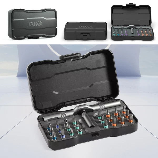 DUKA 24 in 1 Multi-Purpose Ratchet  Screwdriver Bits Set DIY Toolbox C1W6Cn