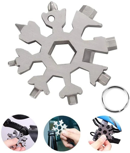 18 in 1 Snowflake Multi Tool Stainless Portable Steel Multi-Tool for Outdoor