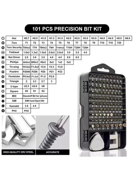 115 in 1 Magnetic Precision Screwdriver Set PC Phone Electronics Repair Tool Kit