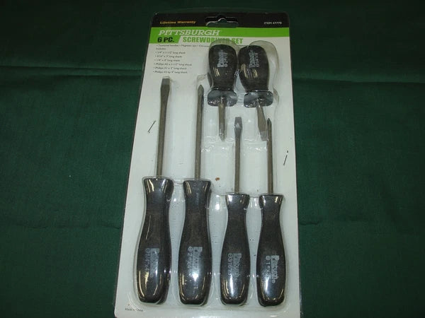 6 pc. Screwdriver Set- Life Time Warranty- NICE