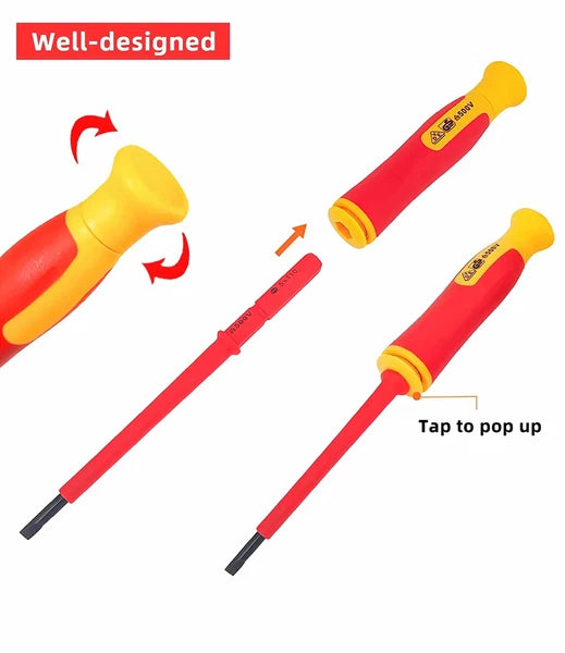 New Hexagonal Screwdriver Insulated Electrician Screwdriver High Set Cross Word