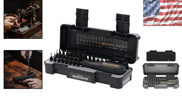 Compact Ergonomic Screwdriver Set with Magnetic Handle - 36 Piece Bit Assortment