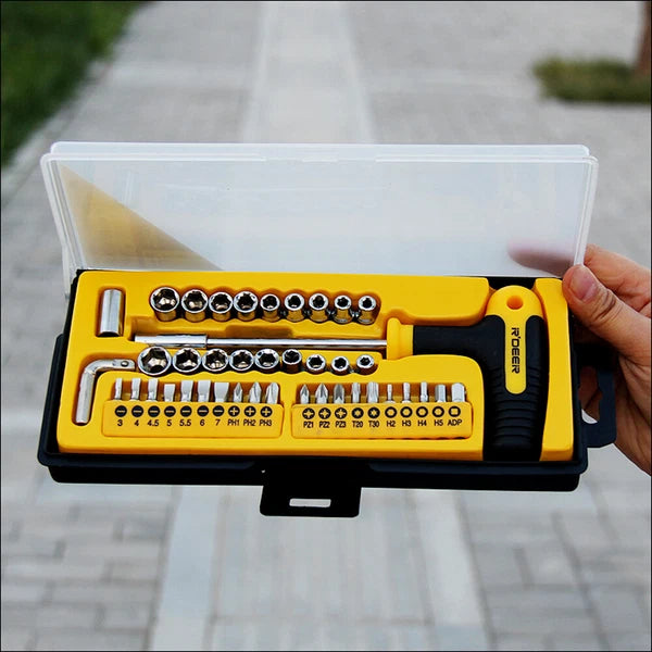 Home T-handle Socket Screwdriver Set 43Pc Screwdriver Hardware Tool Combination
