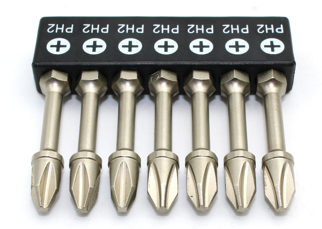 TMAX 7 pc T20 & PH2 Screwdriver Bits Set High Torque 2 Inches (50mm)