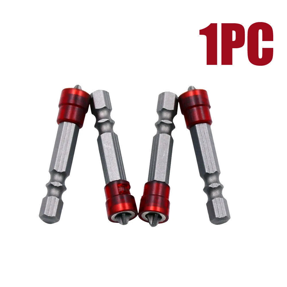 1/4" Cross Magnetic Screwdriver Bit PH2 Hex Shank Screwdriver Holder Ring Tool