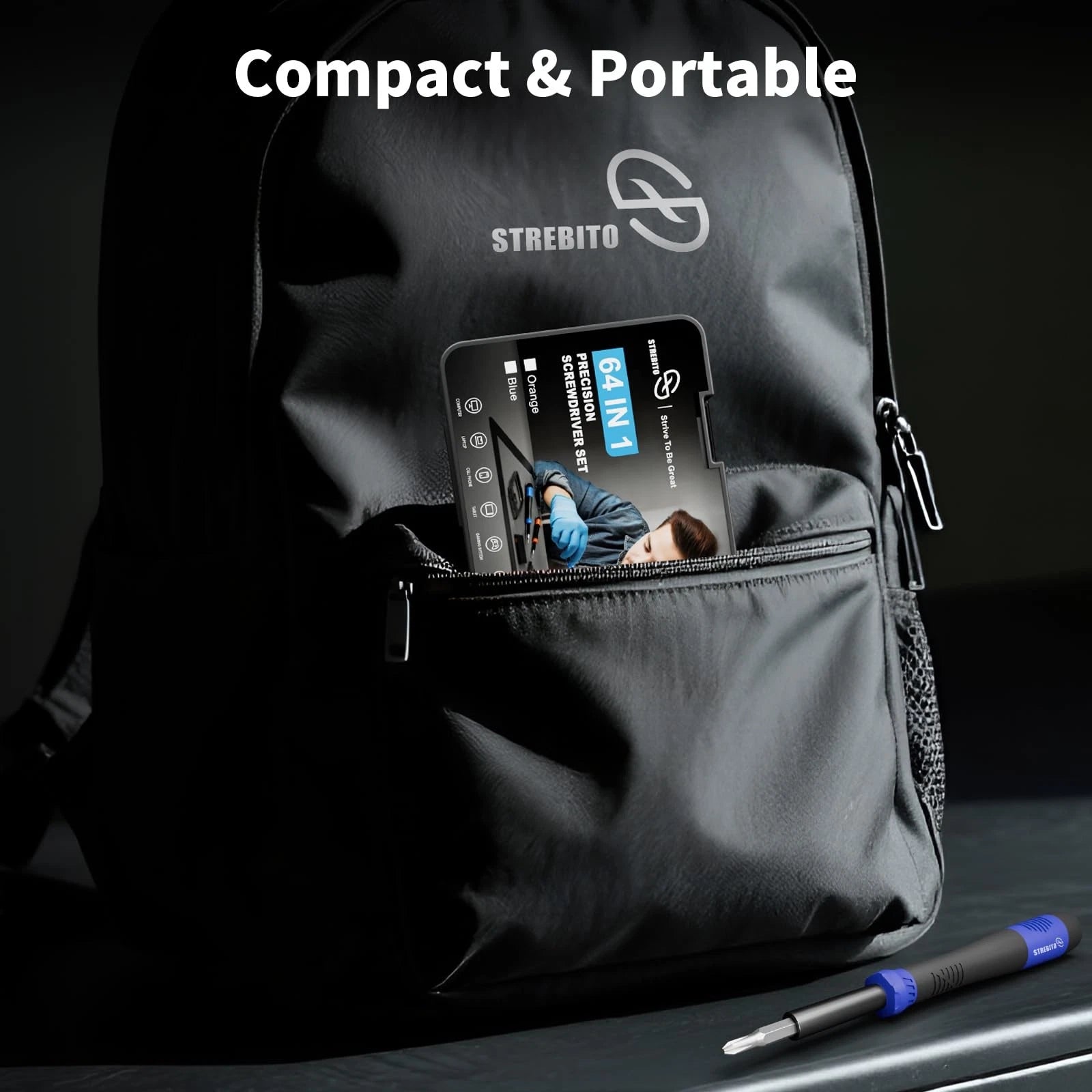 Small Precision Screwdriver Set 64-piece with Torx, Triwing, Pentalobe, Elect...