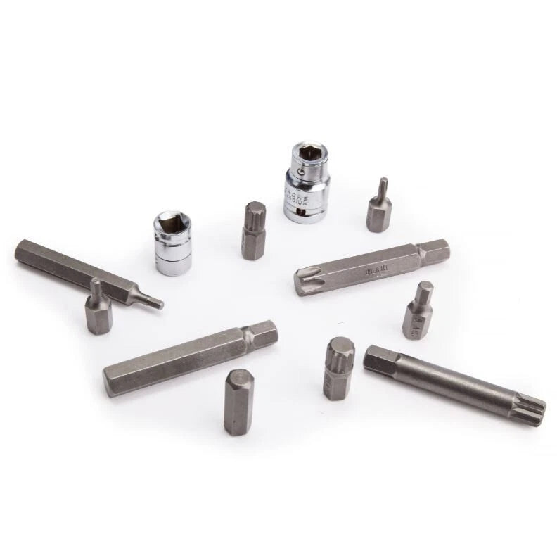 Torx Star Spline Hex Socket Bit Set - 42 Pc, Long & Short - 1/2" & 3/8" Drive