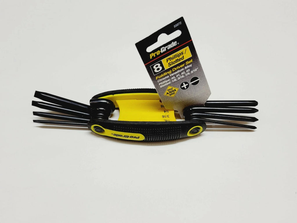 8pc Folding Phillips/Slotted Driver Set