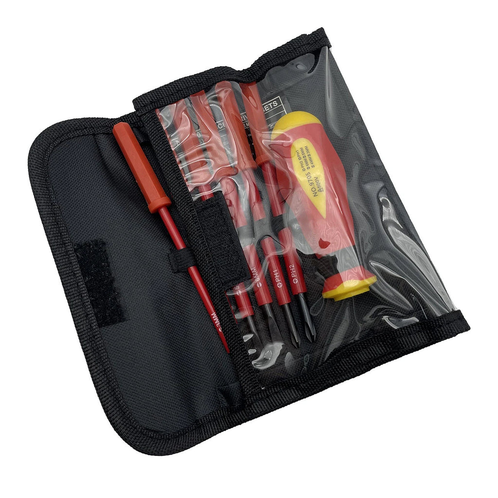 7Pcs Screwdriver Set Phillips Flat Slotted Electrician Multi-purpose Insulated