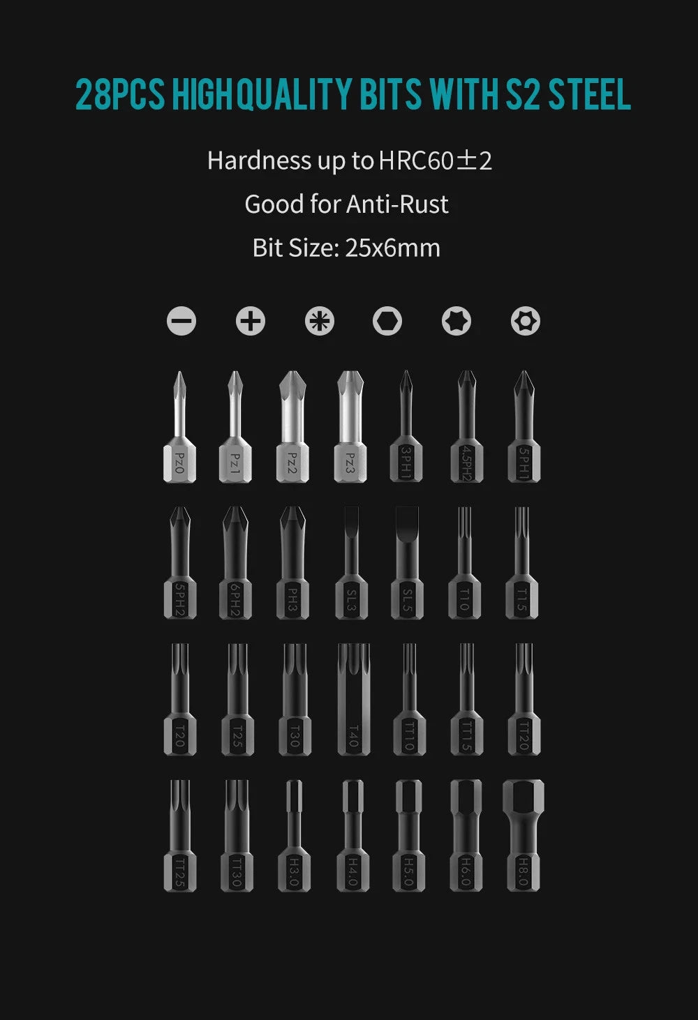 41IN1 Screwdriver Set S2 Magnetic Bits Ratchet Wrench Screwdrivers Kit DIY Tools