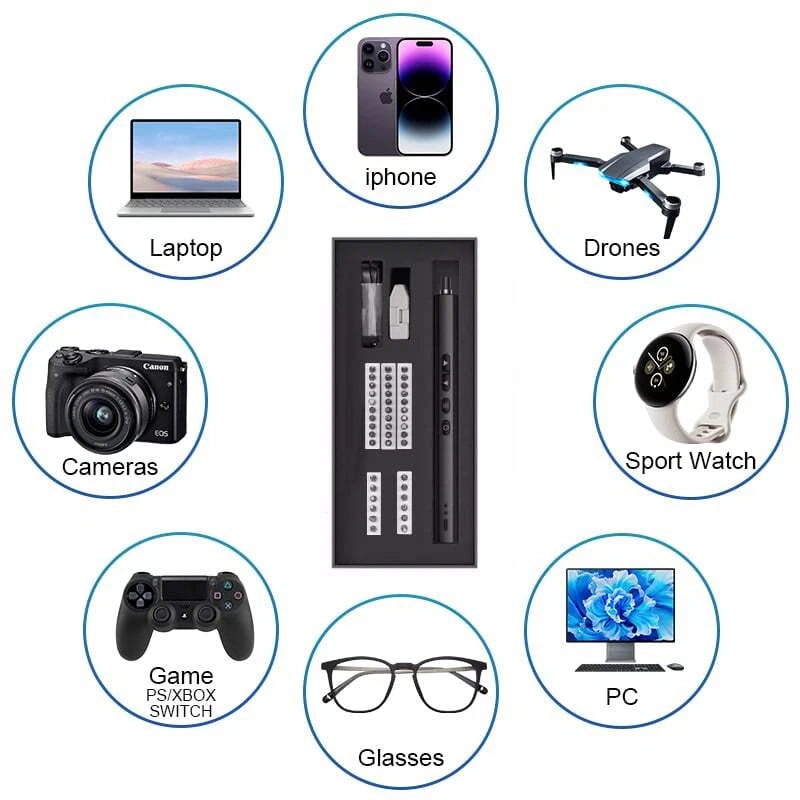 44 IN 1 Cordless Mini Power Precision Screwdriver Electric Screwdriver Kit Set