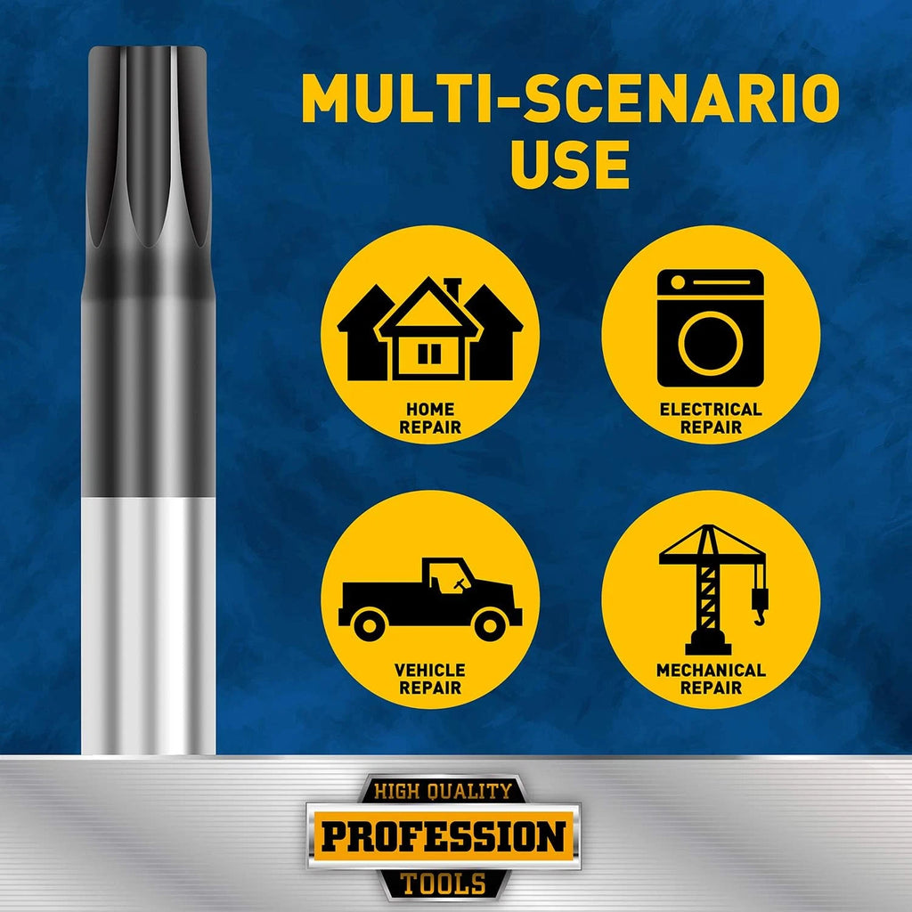 Amartisan 6-Piece Extra Long Torx Screwdrivers Set, Length 12''(300Mm) T10 - T30