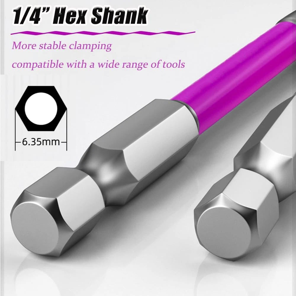 10Pcs Magnetic PH2 Special Slotted Phillips Screwdriver Bit Set for Electricians