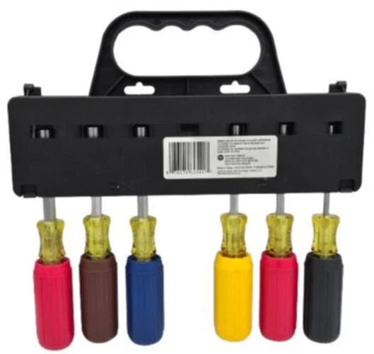 Stanley 62-541 Assorted 8" SAE Nut Driver Set Cushion Grips 6 Piece