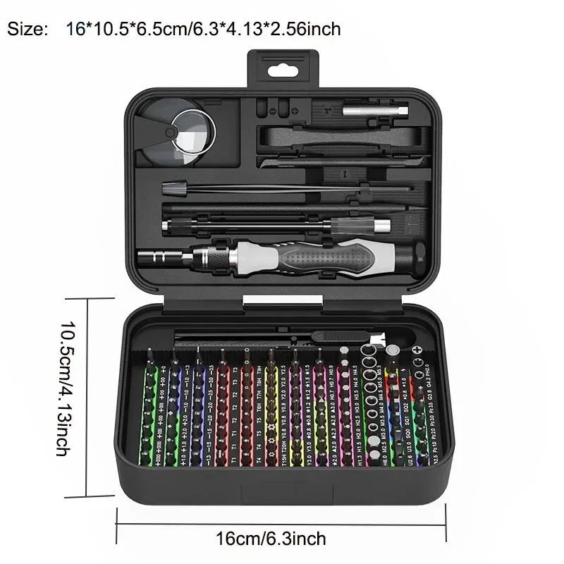 Multifunctional132 in1 Phillips Slotted Screw Bit Kit Precision Screwdriver Set