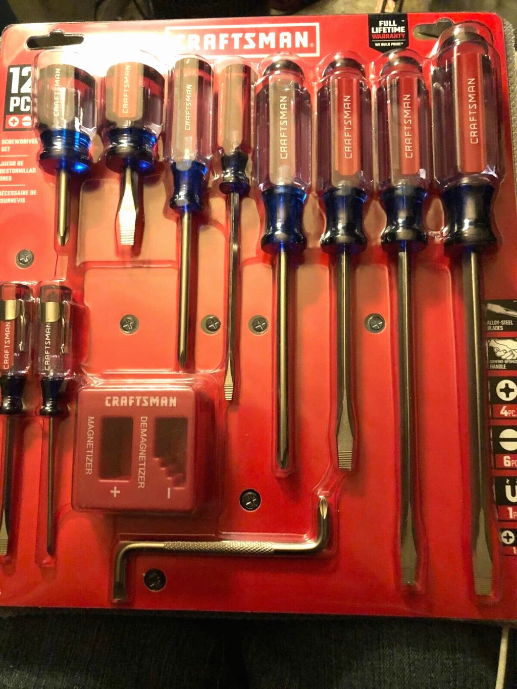 CRAFTSMAN Screwdriver Set Assorted 12 Piece Alloy Steel Satin-Nickel Finish New