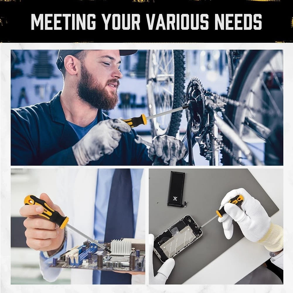 13-Piece Magnetic Torx Screwdriver Set | Ergonomic Handles & Rust-Proof