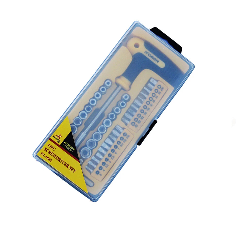 Home T-handle Socket Screwdriver Set 43Pc Screwdriver Hardware Tool Combination