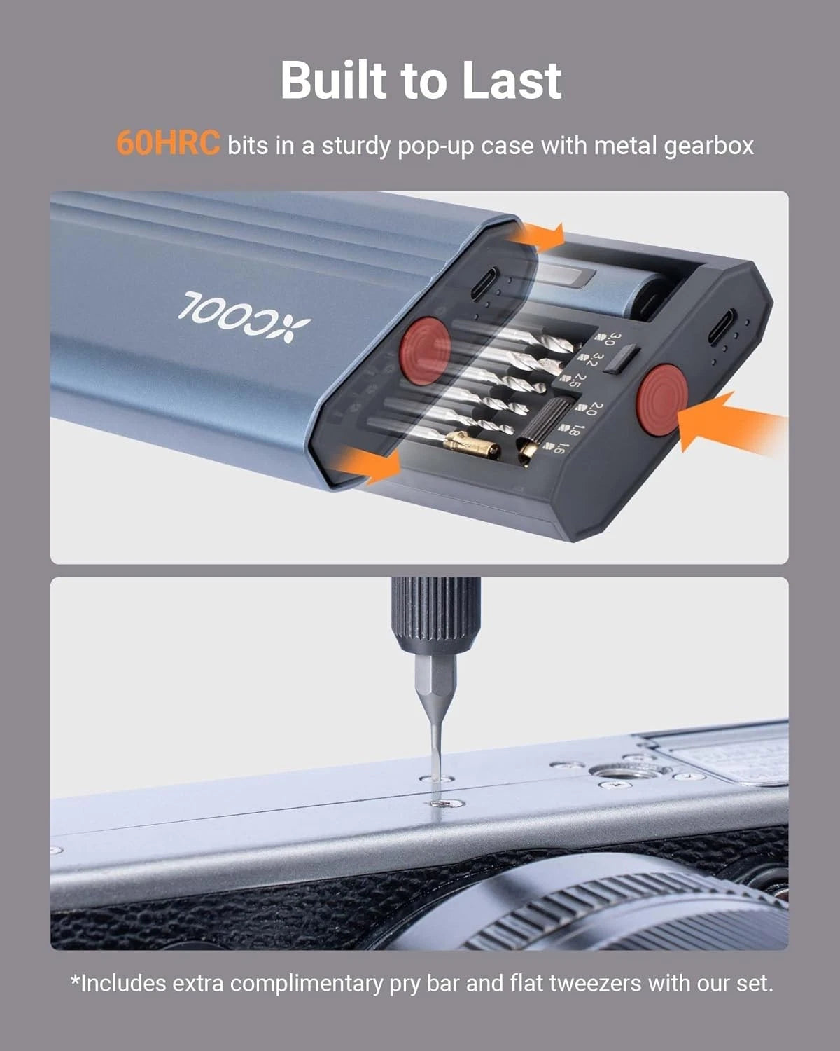 Precision Mini Electric Screwdriver Set 52-in-1 with 400RPM & 5 Torque Settings