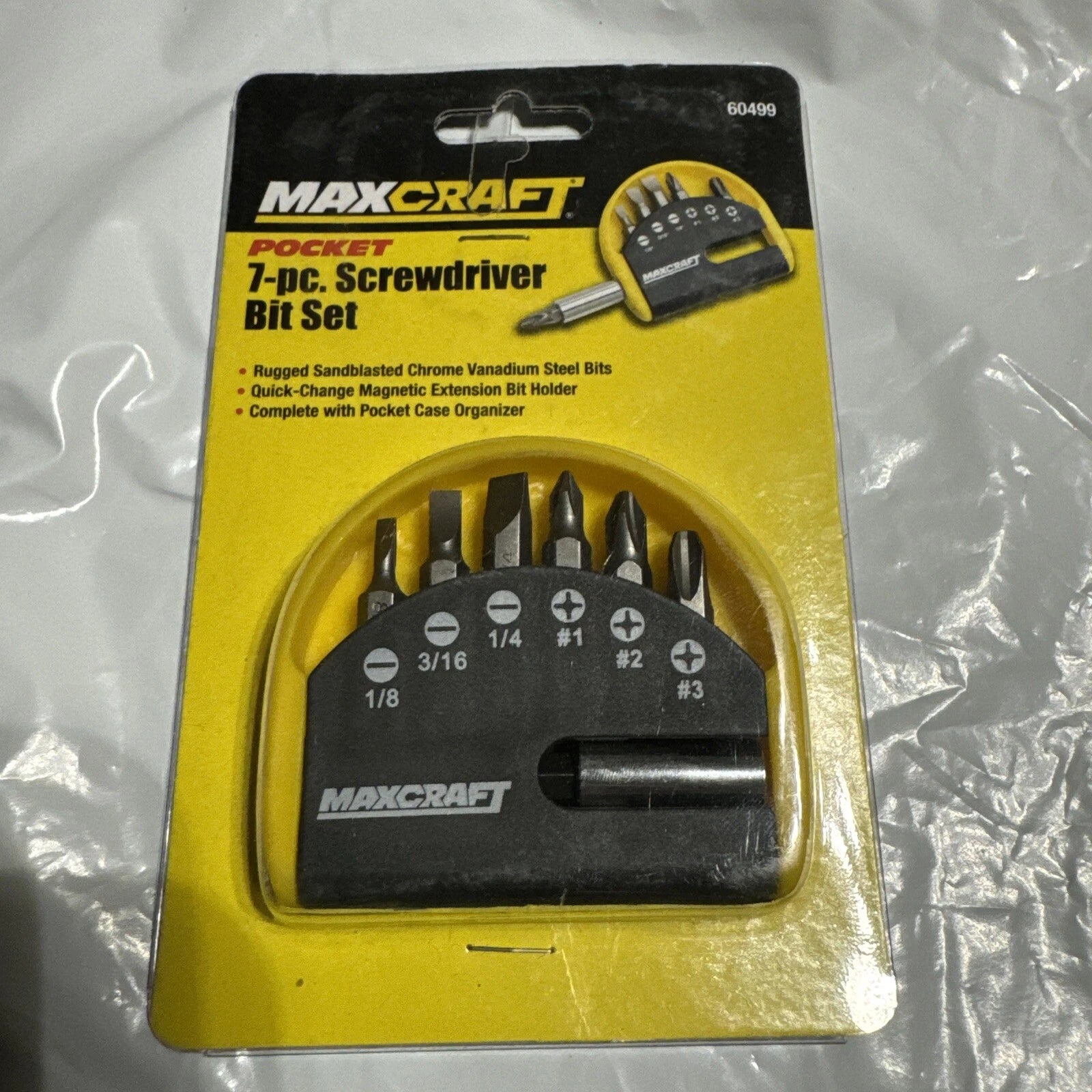 MAXCRAFT 7PC. POCKET SCREWDRIVER BIT SET FAST SHIPPING (Ships from U.S.A.)