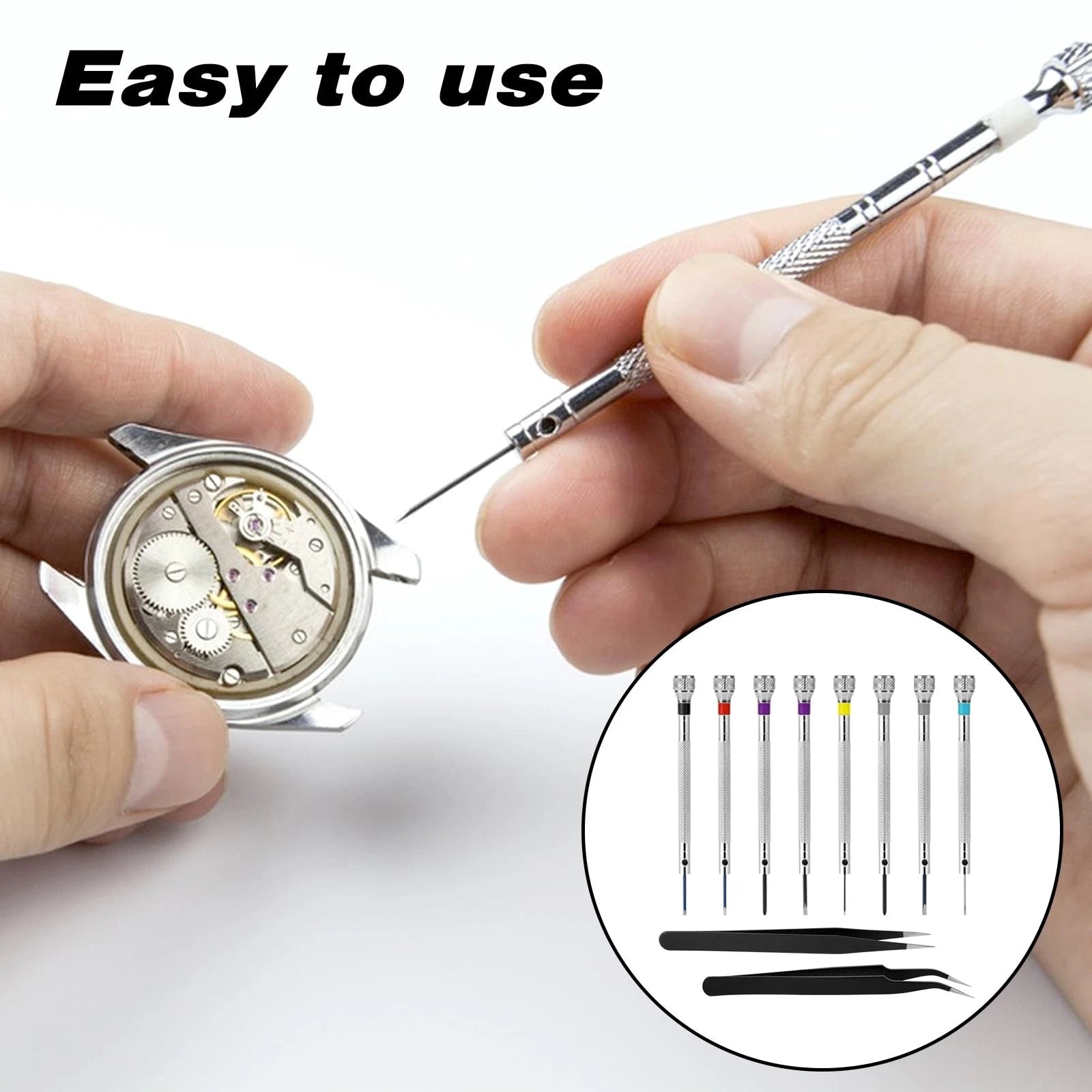 8 Pcs Professional Watch Screwdriver Set Micro Precision Screwdriver Set 0.6-1mm