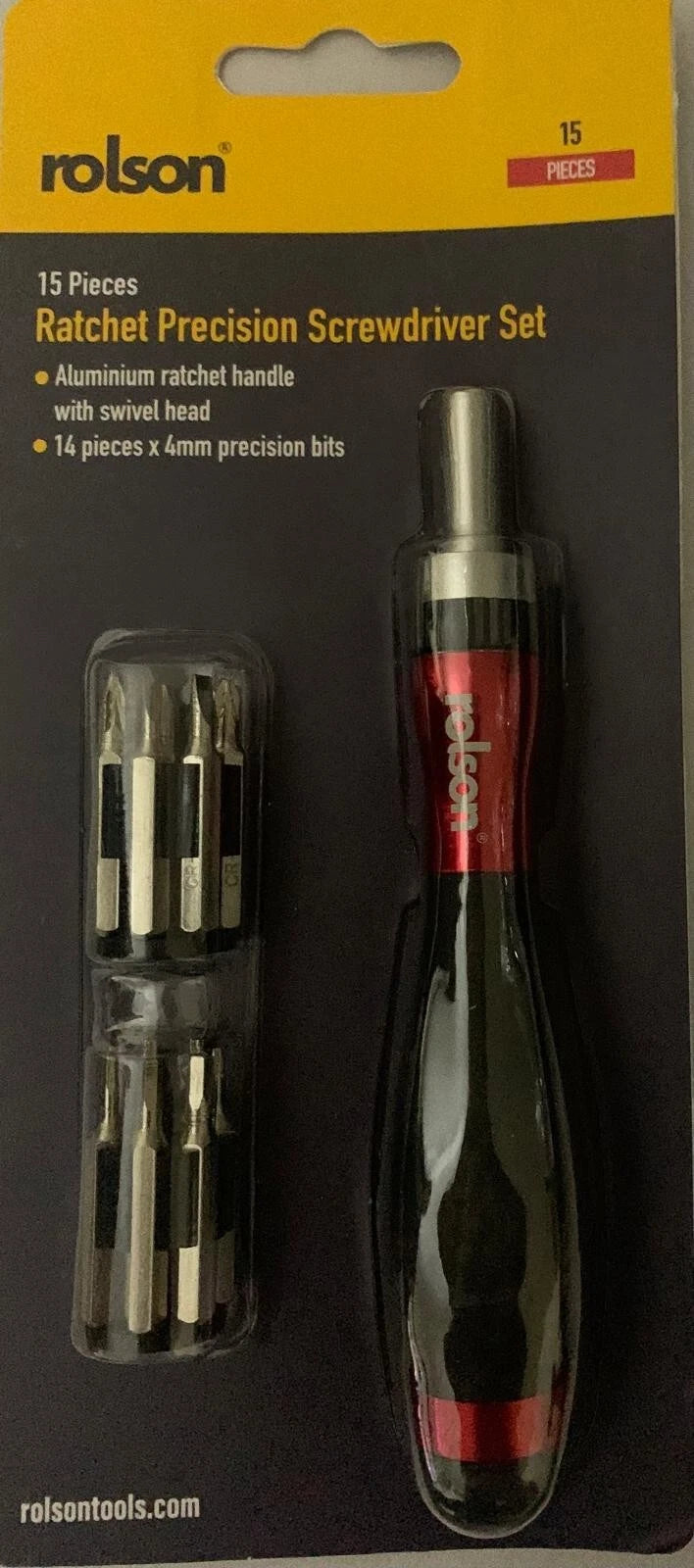 Ratchet Precision Screwdriver Set Watch Glasses 15 X Slotted Hex PZ1 PH00 T5 Bit