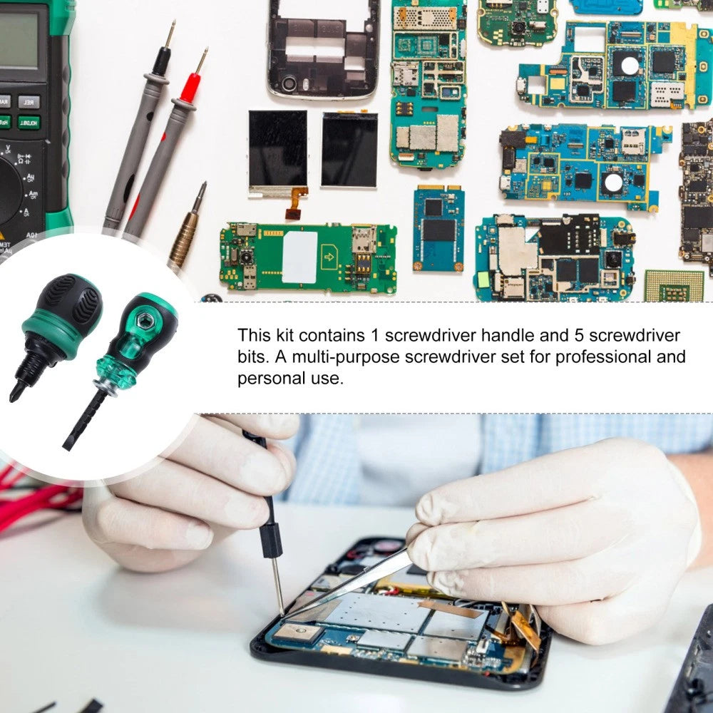 2pcs Dual-Purpose Screwdriver Kit Cross Screwdrivers Straight Screwdrivers Set