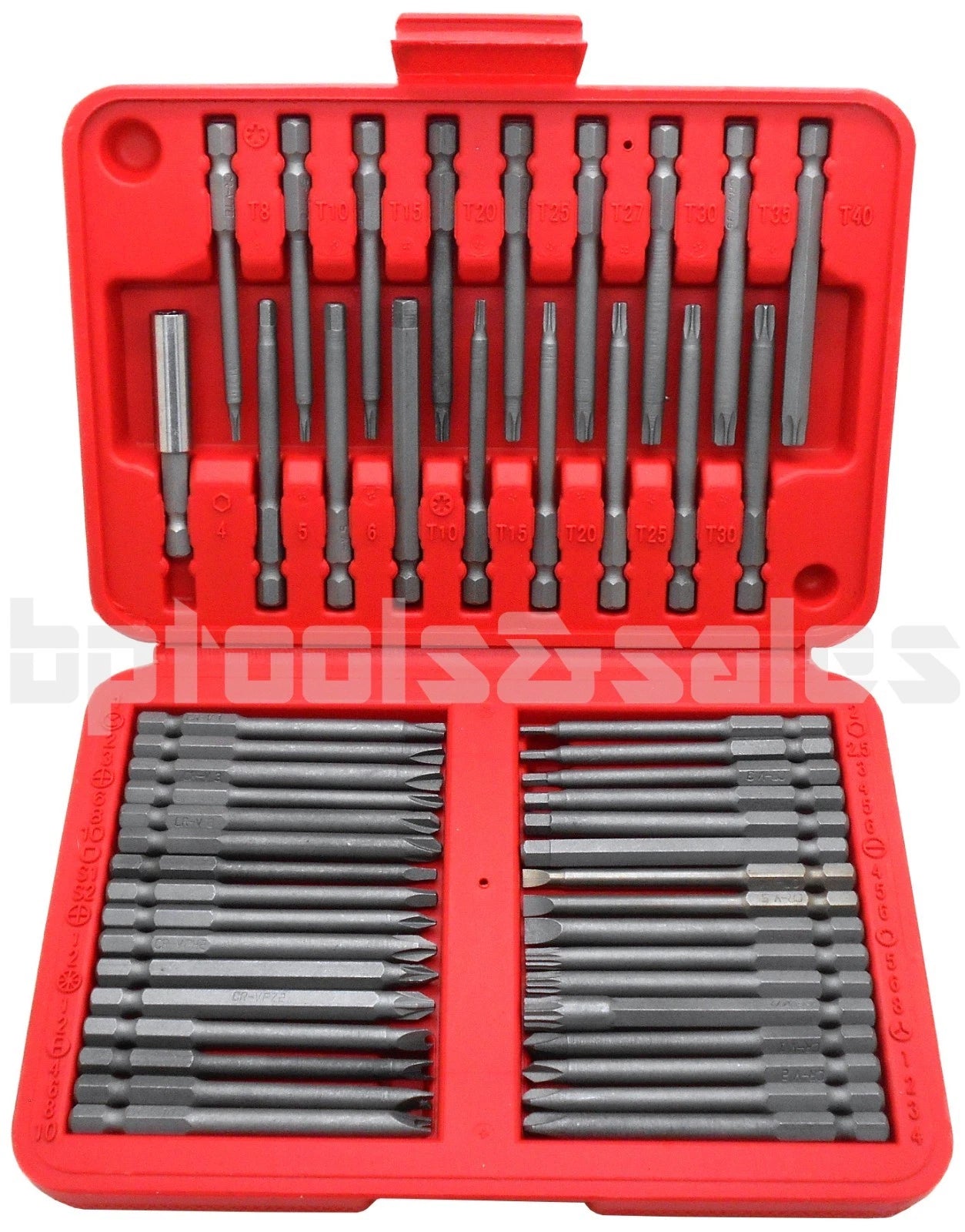 82 Pc Extra Long Security Bit Set Tamper Proof Hex Torx Star Tri Wing Pozi Torq