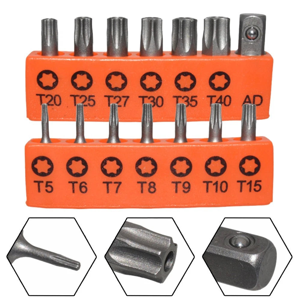 14pcs Screwdriver Set 6.35mm Hex Shank Advanced Alloy Steel Induction Hardening
