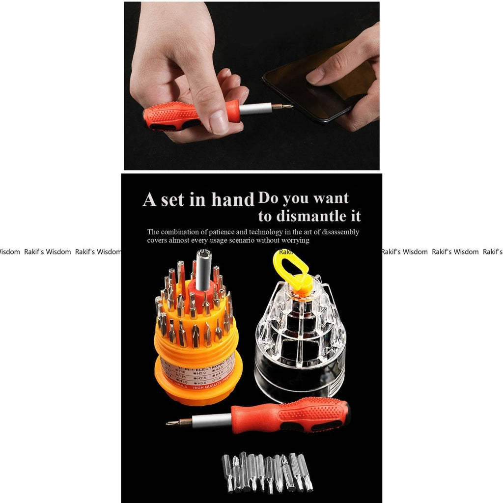 Rakif's Wisdom31in1Magnetic Screwdriver Set Repair Tool Kit Watch Computer a set