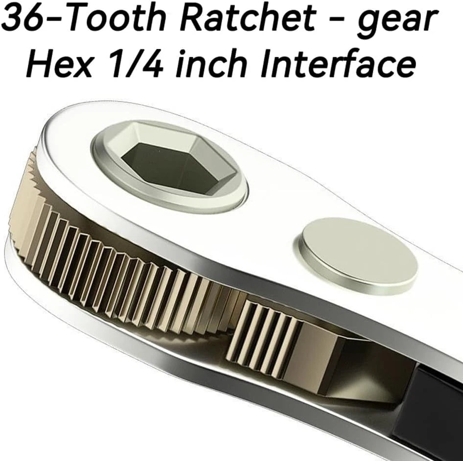 Mini Ratchet, 2 Pieces 1/4 Inch Drive Micro Ratcheting Bit Driver with1 Pieces 1