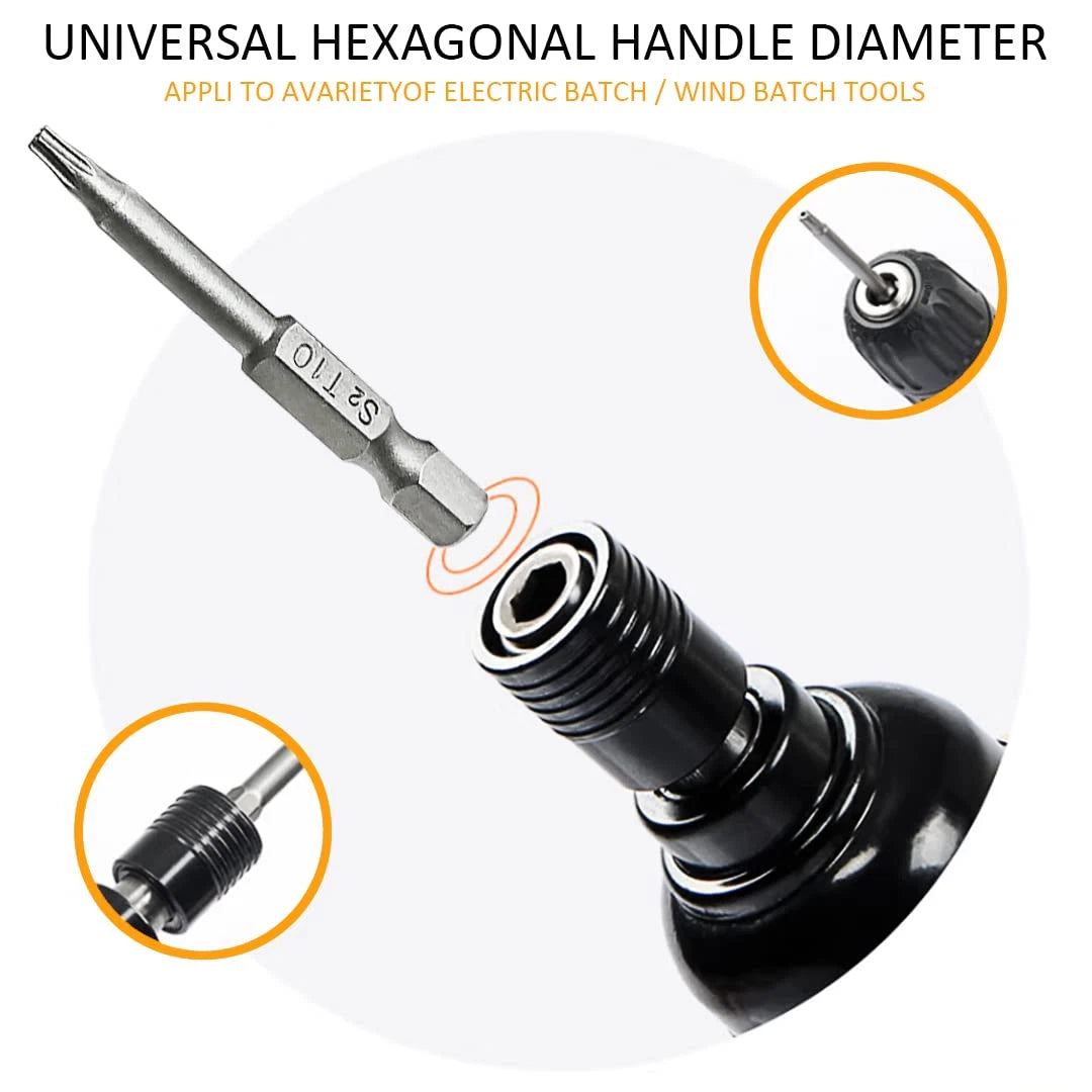 Torx Screwdriver Bit Set,  S2 Steel Magnetic Security Tamper Proof Star 6 Point