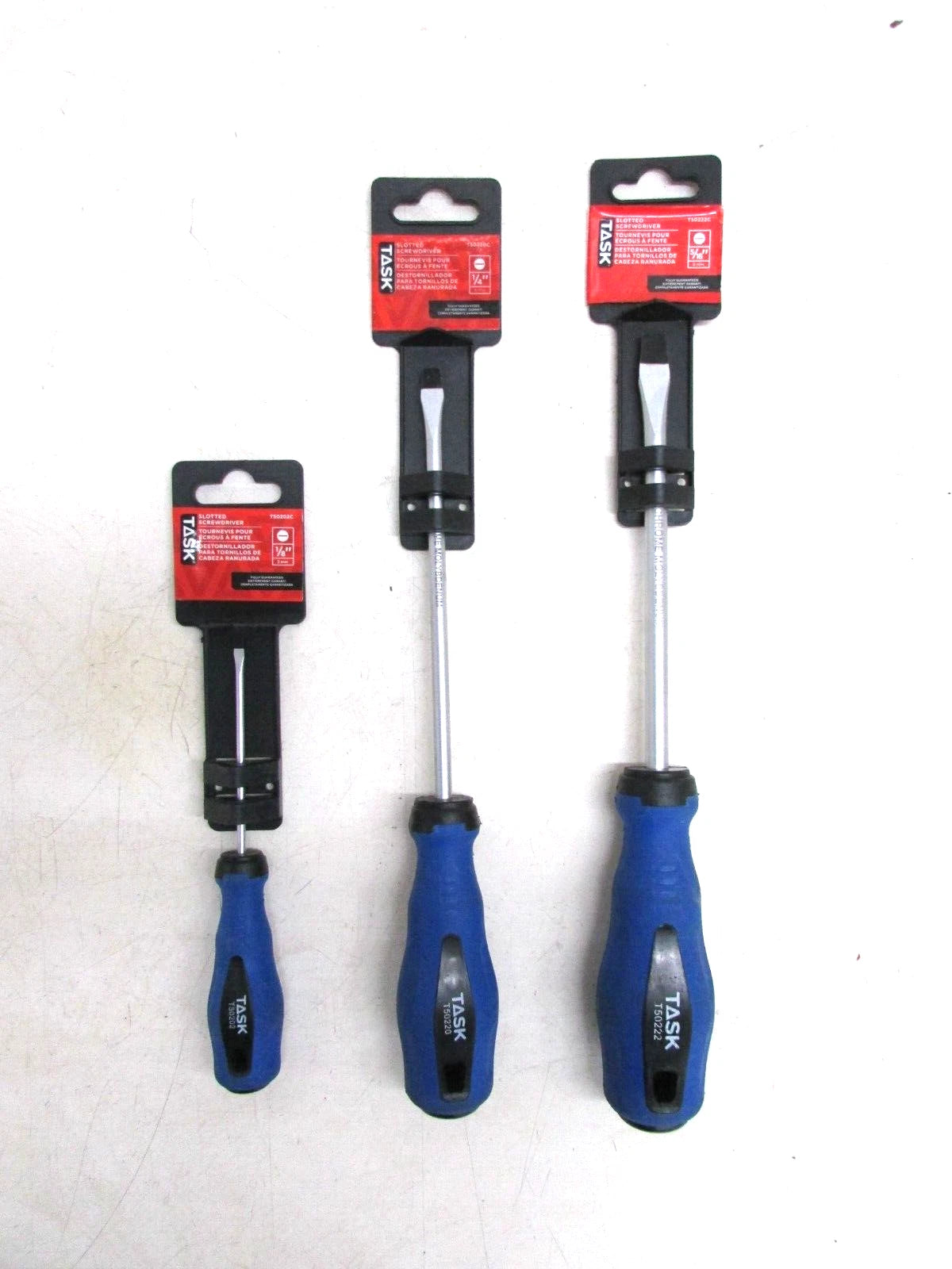 NEW! TASK TOOLS 3-pc. SLOTTED SCREWDRIVER SET