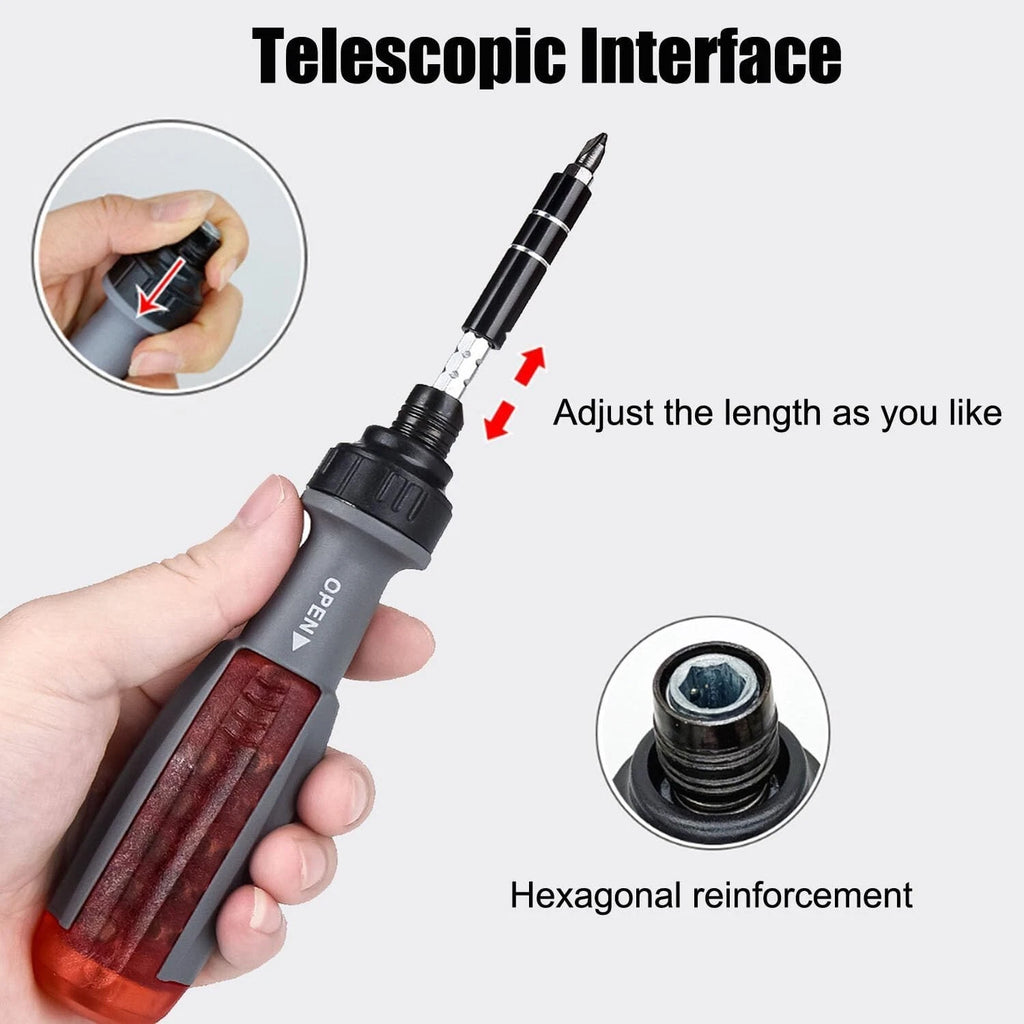 11 in 1 , Portable Multifunctional Set, Flat Head/Slotted/Phillips/Hex/Square...