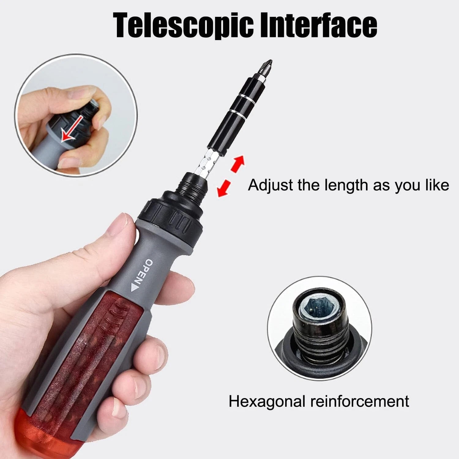 11 in 1 , Portable Multifunctional Set, Flat Head/Slotted/Phillips/Hex/Square...