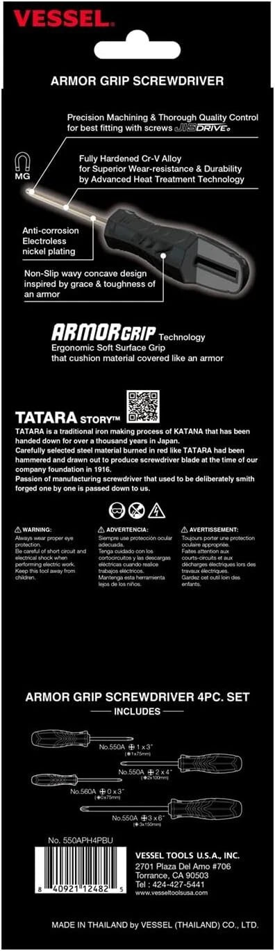 Premium JIS 4 JIS Screwdriver Set Japanese Industrial Standard Drivers Tools