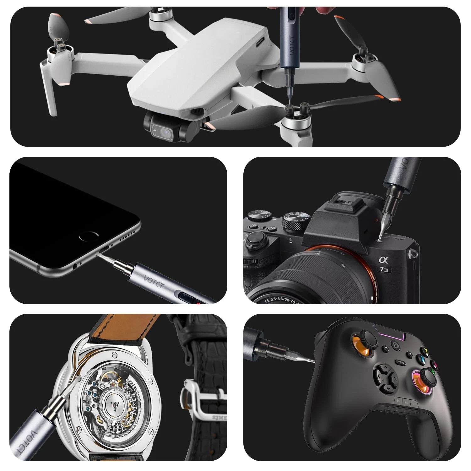 Mini Electric Screwdriver 60 in 1 Electric Precision Screwdriver Set with 55 ...