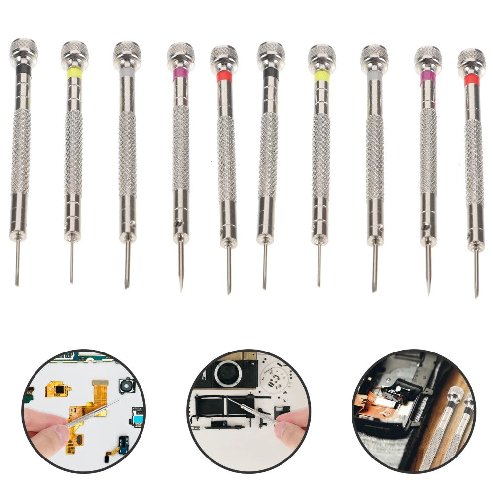 Flat Screwdriver Set Watch Repair Kit Professional Glasses Tools Adjust