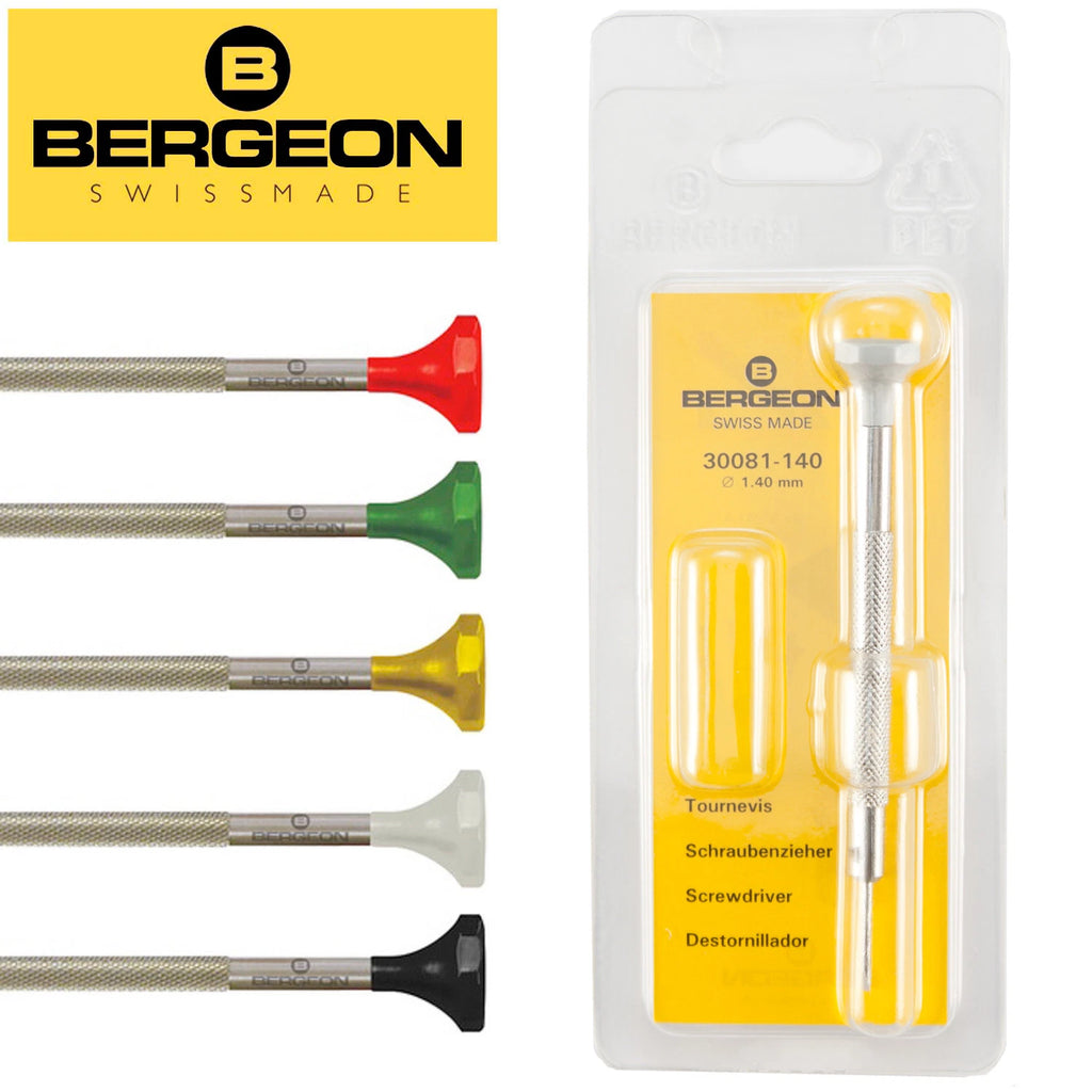Bergeon 30081 Watchmaker's Flat Head Screwdrivers, Size 0.5mm - 3.00mm - NEW!