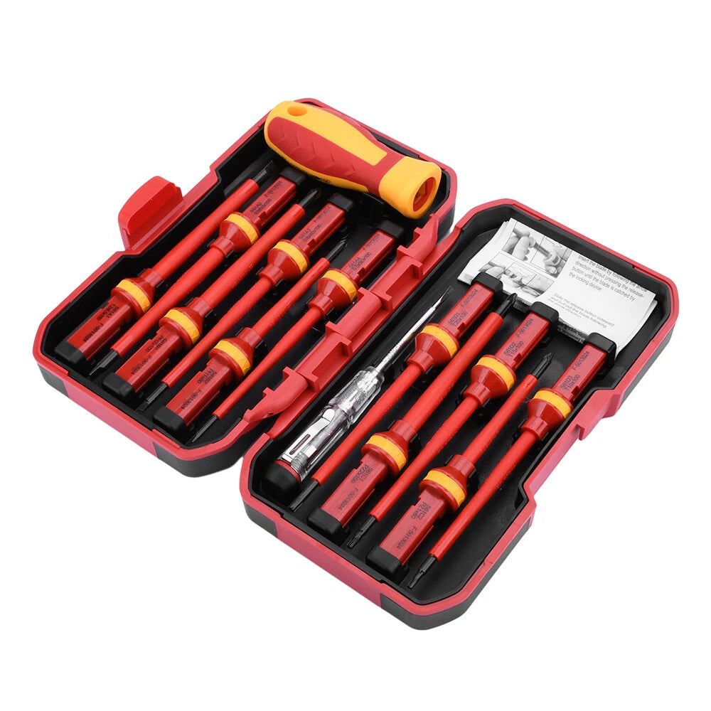 13PCS Changeable Insulated Screwdriver Set Household Electrician Repair Tool Kit