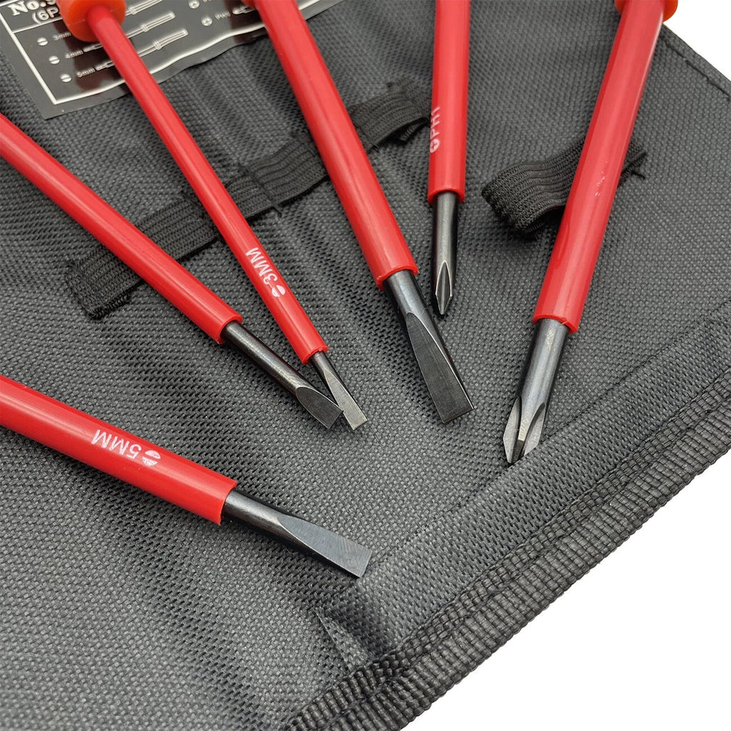 7Pcs Screwdriver Set Phillips Flat Slotted Electrician Multi-purpose Insulated