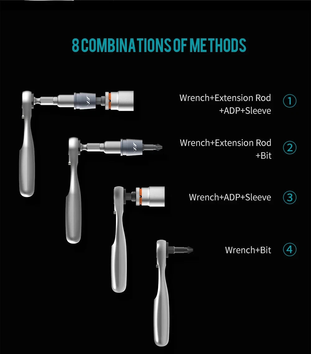 41IN1 Screwdriver Set S2 Magnetic Bits Ratchet Wrench Screwdrivers Kit DIY Tools