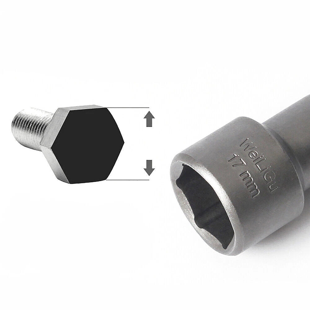 Shank Nut Driver Bit Set Hex Magnetic Metric Socket Impact Drill 3mm-24mm 1/4"